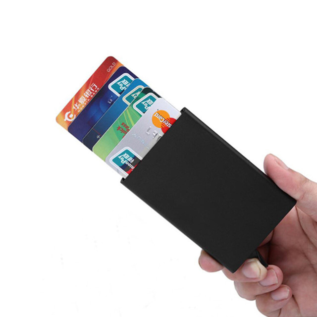 Laifọwọyi Agbejade soke Aluminiomu Credit Card dimu