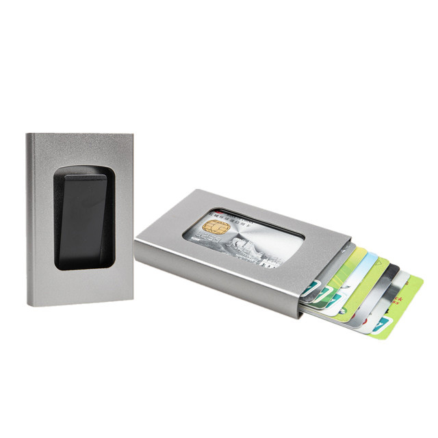 RFID Blacking Secure apo apamọwọ Aluminiomu Owo ati kaadi dimu